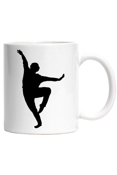 INOVATIX Personalized white mug, a boy dancing - movements, INOVATIX®. 330ml