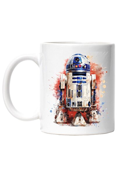 INOVATIX Cana alba personalizata, Razboiul Stelelor, Robot, R2-D2, Sci Fi, Pe...