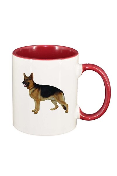 INOVATIX Cana alba personalizata, Dog, interior rosu, D349, INOVATIX®. 330ml