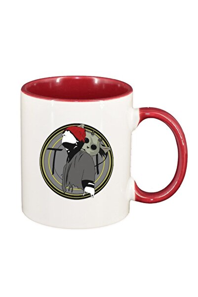 INOVATIX Персонализирана бяла чаша, Музика, тъмночервена вътрешност, D1447, I...