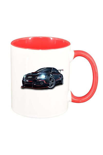 INOVATIX Cana alba personalizata, Car, interior rosu-inchis, D960, INOVATIX®....