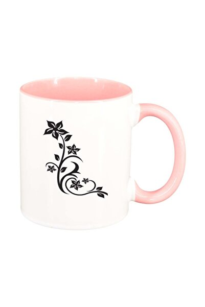 INOVATIX Cana alba personalizata, Model Floral, interior roz, D279, INOVATIX®...