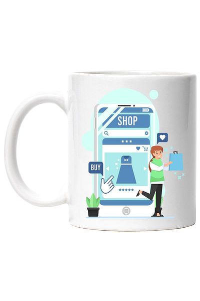 INOVATIX Personalized white mug, Phone, Dress, Reviews, E-commerce, Shop, INOVATIX®. 330ml