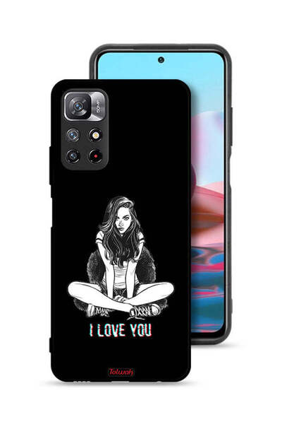 Tolwak غطاء حماية لهاتف شاومي ريدمي نوت 11S برسومات "أحبك"