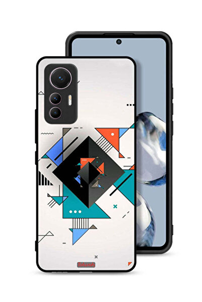 Tolwak غطاء حماية لهاتف شاومي 12 لايت بأشكال مربعة ومثلثة ونمط تجريدي