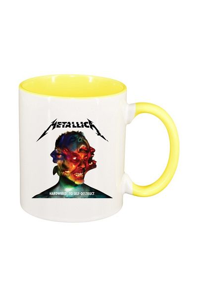 INOVATIX Cana alba personalizata, Metallica, interior galben, D1446, INOVATIX®. 330ml