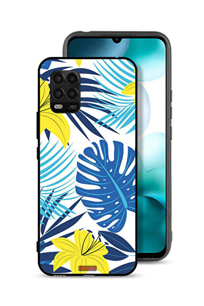 Tolwak غطاء حماية لهاتف شاومي مي 10 لايت 5G برسومات ريش وزهور