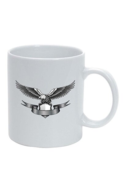 INOVATIX Персонализирана бяла чаша, Eagle, бяла, D301, INOVATIX®. 330 мл