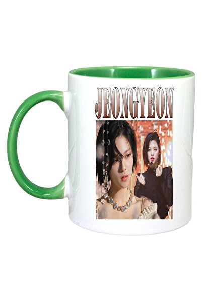 INOVATIX Cana Alba Personalizata, Formatia/trupa J-hope, Maner Si Interior Verde, ®. 330ml