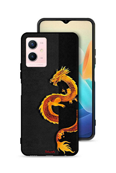 Tolwak Vivo Y33s 5G Protective Case Cover Dragon Art