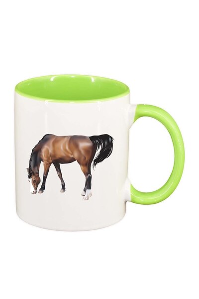 INOVATIX Cana alba personalizata, Cal, interior verde deschis, D208, INOVATIX...