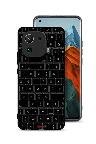 Tolwak غطاء حماية لهاتف Xiaomi Mi 11 Pro بنمط مفاتيح لوحة المفاتيح العشوائية