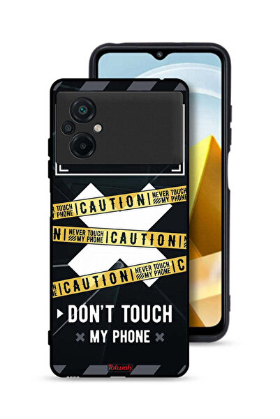 Tolwak Xiaomi Poco M5 4G Protective Case Cover Caution Never Touch My Phone
