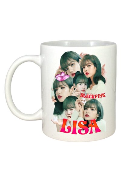 INOVATIX Cana Alba Personalizata, Formatia/trupa Lisa 4, Maner Si Interior Alb, ®. 330ml