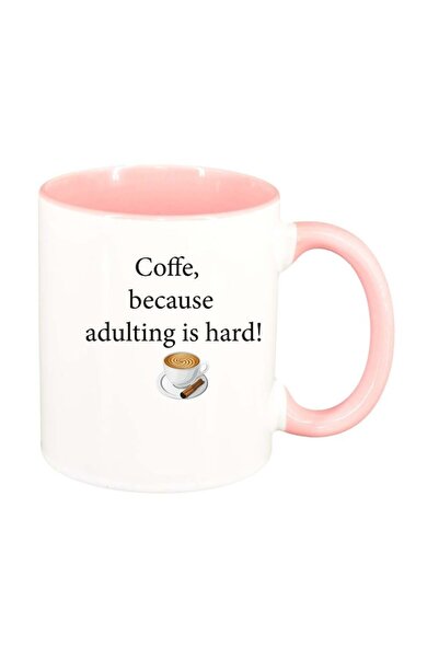 INOVATIX Cana alba personalizata, αγάπη για τον καφέ, εσωτερικό ροζ, D1032, I...