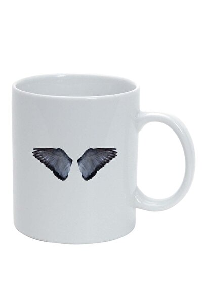 INOVATIX Cană albă personalizată, Aripi, alb, D952, INOVATIX®. 330ml