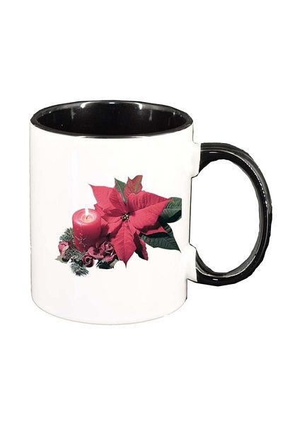 INOVATIX Personalized white mug, Christmas, black interior, D174, INOVATIX®. 330ml