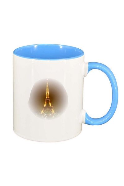 INOVATIX Personalized white mug, Picture, blue interior, D253, INOVATIX®. 330ml