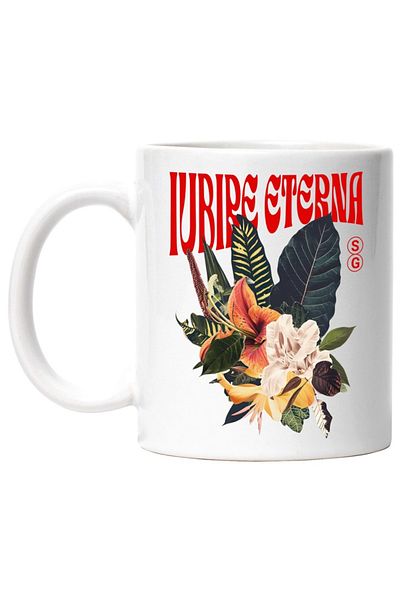 INOVATIX Personalized white mug, Bouquet of Colorful Flowers Eternal Love Nature, INOVATIX®. 330ml