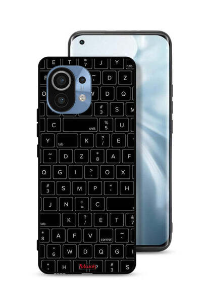 Tolwak غطاء حماية لهاتف Xiaomi Mi 11 بنمط مفاتيح لوحة المفاتيح العشوائية