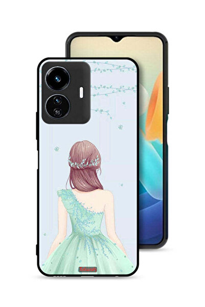 Tolwak Vivo Y77e 5G Protective Case Cover Cute Girl In Floral Dress