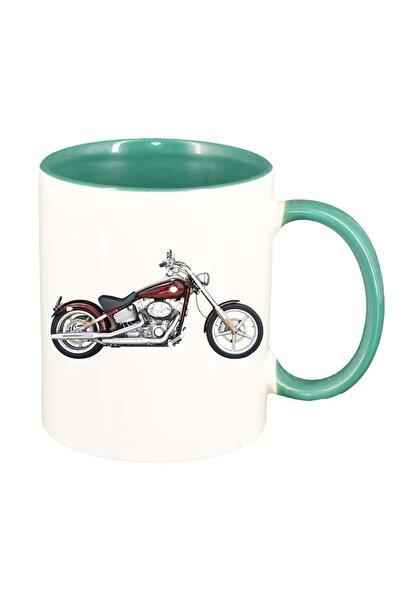 INOVATIX Cana alba personalizata, Motor, interior verde, D53, INOVATIX®. 330ml