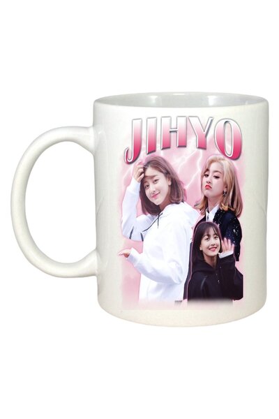 INOVATIX Cana Alba Personalizata, Formatia/trupa Jihyo 3, Maner Si Interior Alb, ®. 330ml