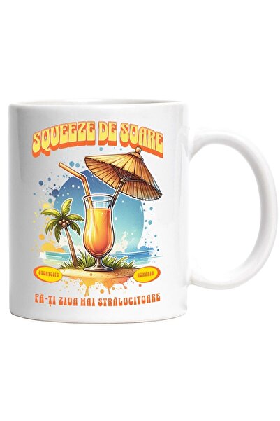 INOVATIX Cana alba personalizata, Squeeze de soare_ adauga stralucire cocktai...