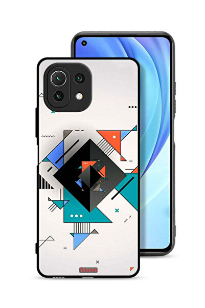Tolwak غطاء حماية لهاتف شاومي مي 11 لايت بأشكال مربعة ومثلثة ونمط تجريدي