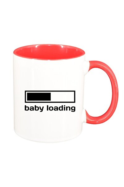 INOVATIX Cana alba personalizata, personalizata, Baby Loading, interior rosu, INOVATIX®. 330ml