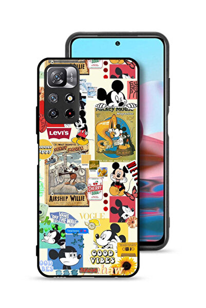 Tolwak غطاء حماية لهاتف شاومي ريدمي نوت 11 4G مع ملصقات ورسومات سعيدة