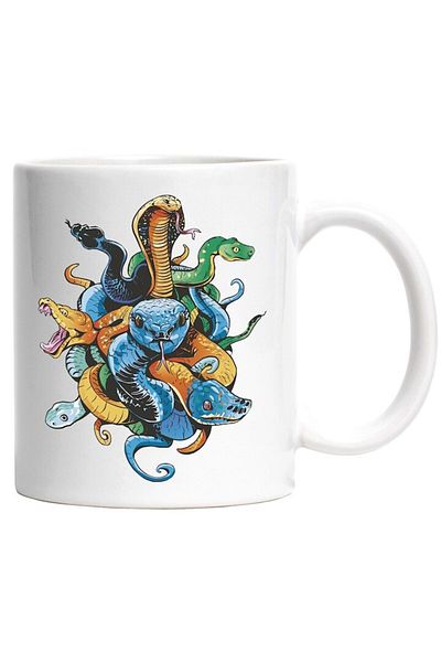 INOVATIX Personalized white mug, Snakes, Reptiles, Cobra, Python, INOVATIX®. 330ml