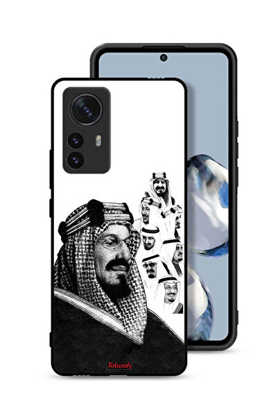Tolwak غطاء حماية لهاتف شاومي 12S برو، ملصق فني أبيض وأسود لملوك المملكة العر...