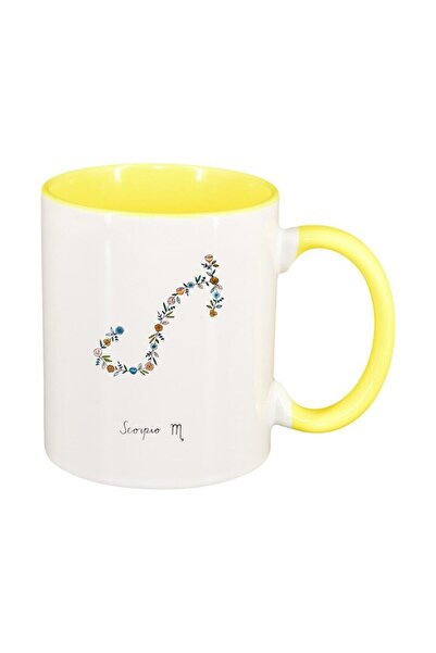 INOVATIX Cana alba personalizata, Zodiac, Taurus, interior galben, D1382, INO...