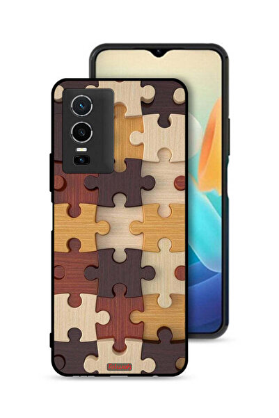 Tolwak غطاء حماية لهاتف Vivo Y76 5G بنمط خشبي