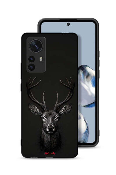 Tolwak غطاء حماية لهاتف شاومي 12 بتصميم غزال رقمي