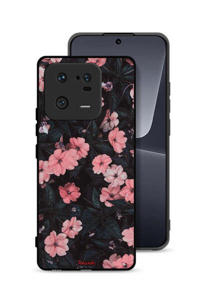 Tolwak غطاء حماية لهاتف شاومي 13 برو - لون الخوخ والورود الصغيرة