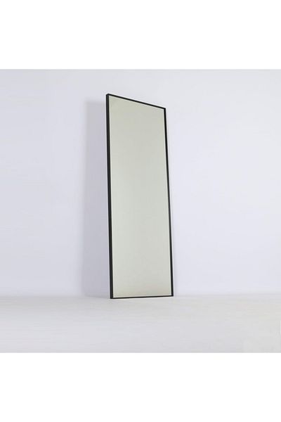 DEC13 Elegant and modern black rectangular mirror,