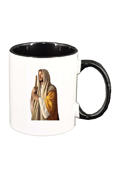 INOVATIX Cana alba personalizata, Hristos, interior negru, D1097, INOVATIX®. ...
