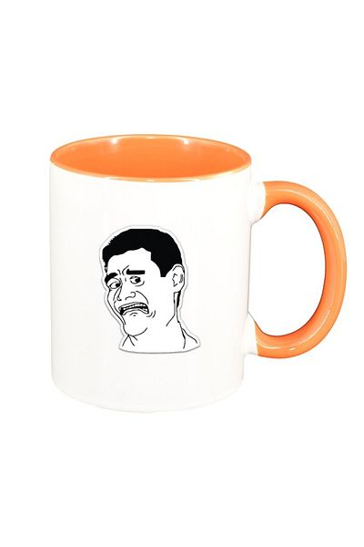 INOVATIX Personalized white mug, Meme - Harold, orange interior, D1401, INOVATIX®. 330ml