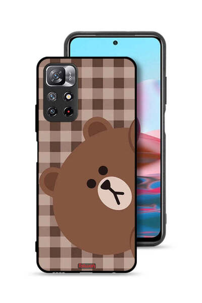 Tolwak غطاء حماية لهاتف شاومي ريدمي نوت 11 4G بتصميم دب تيدي