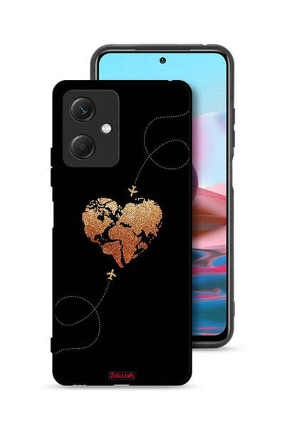 Tolwak Xiaomi Redmi Note 12 Protective Case Cover Airplanes Touching Heart