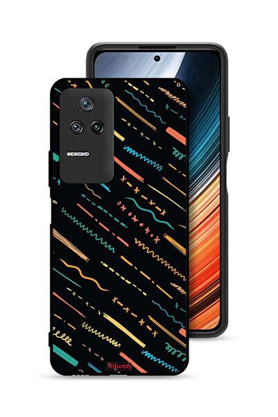 Tolwak غطاء حماية لهاتف Xiaomi Poco F4 بنمط خطوط X مجردة