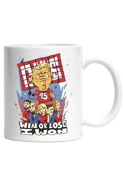INOVATIX Cana alba personalizata, Donald Trump, Politica, Win or Lose, I Won, INOVATIX®. 330ml