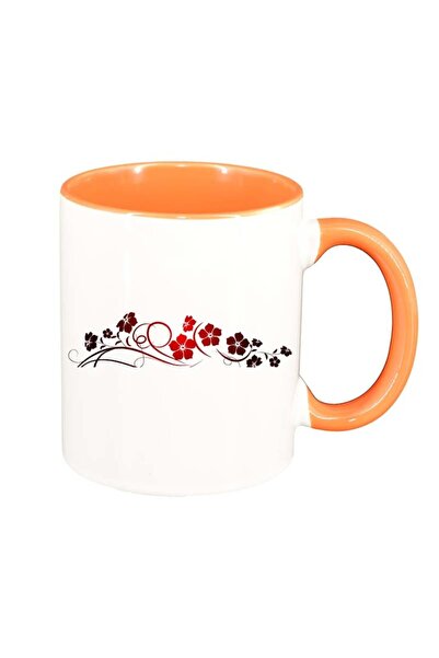 INOVATIX Cana alba personalizata, Flower, interior portocaliu, D21, INOVATIX®...