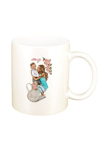 INOVATIX Personalized white mug, Princess, Mother Child, Little Girl, D1365, INOVATIX®. 330ml