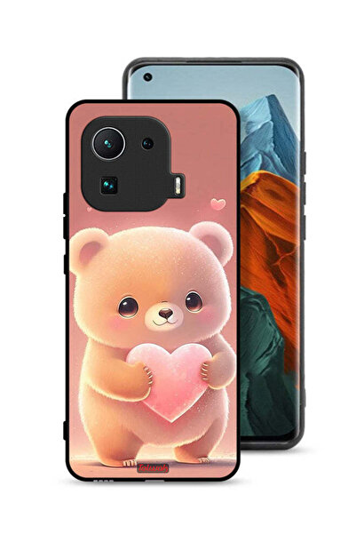 Tolwak غطاء حماية شاومي مي 11 برو باندا صغير لطيف يحمل قلبًا