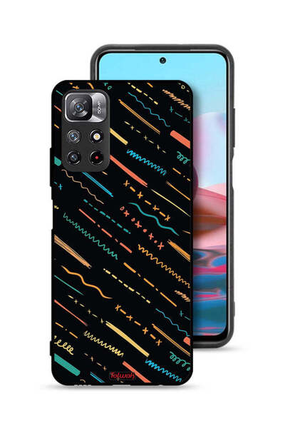 Tolwak غطاء حماية لهاتف شاومي ريدمي نوت 11 4G بنمط تجريدي بخطوط X