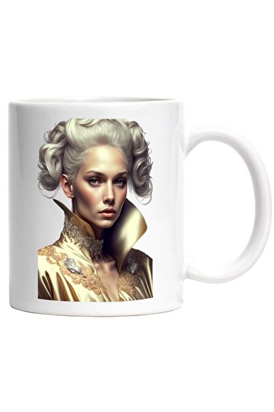 INOVATIX Cana alba personalizata, Femeie, Model, Fashion, High Fantasy, Nobil...