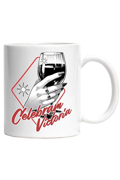 INOVATIX Cana alba personalizata, Pahar De Vin mana Femeie Celebram Victoria,...